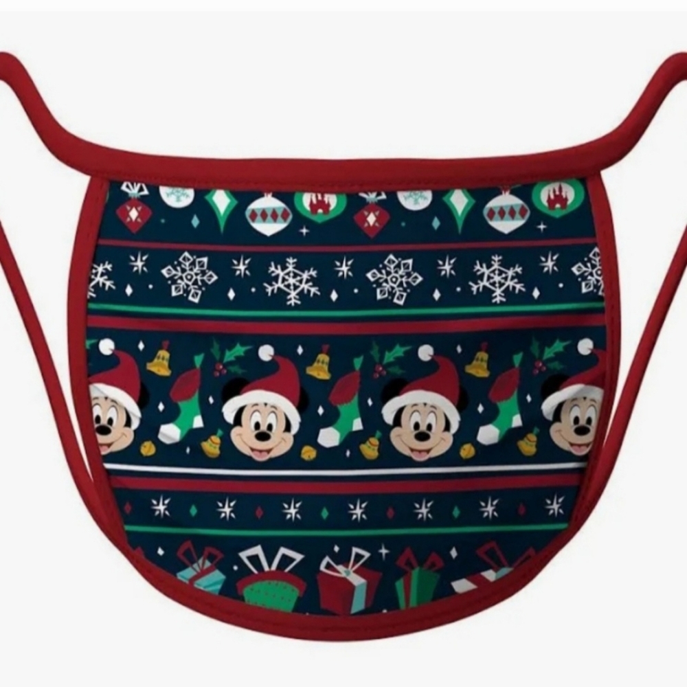 NEW Disney Parks - Christmas Santa Mickey Face Mask Size Large